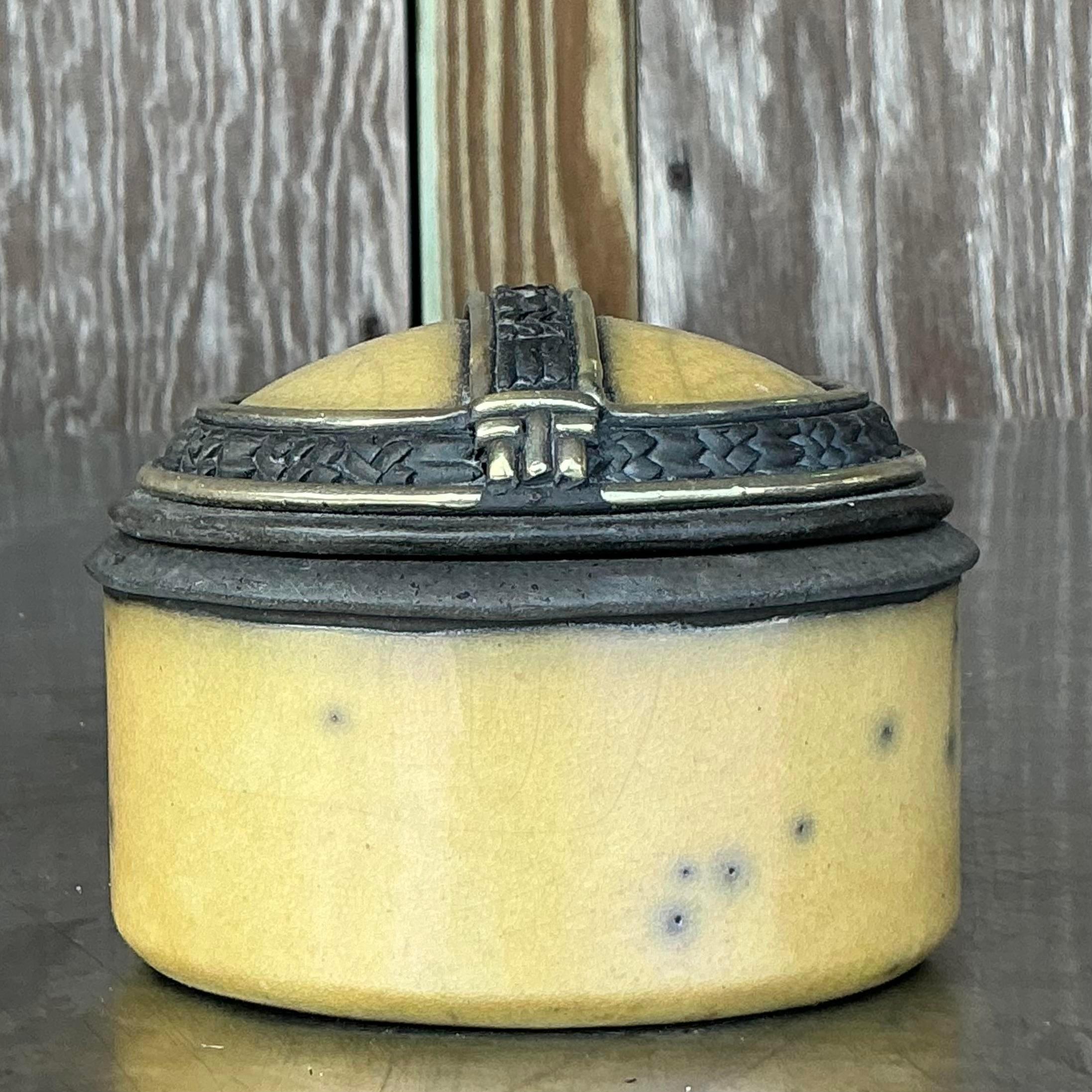 Boho Slab Built Studio Pottery Boho en vente 2