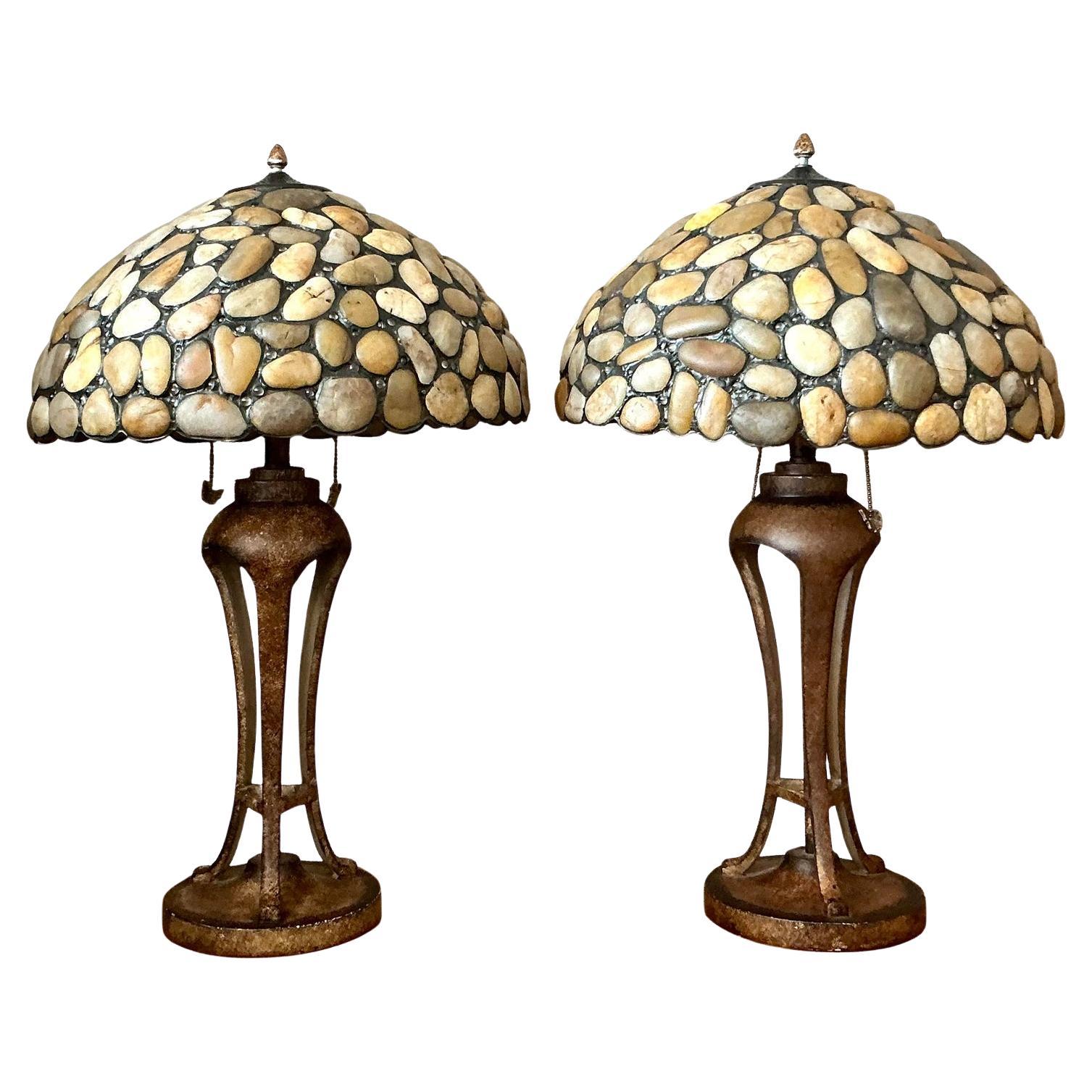 Lampade vintage A. Stone - Una coppia in vendita