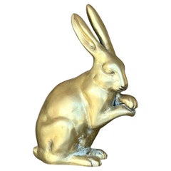 Lapin Vintage Boho en laiton massif
