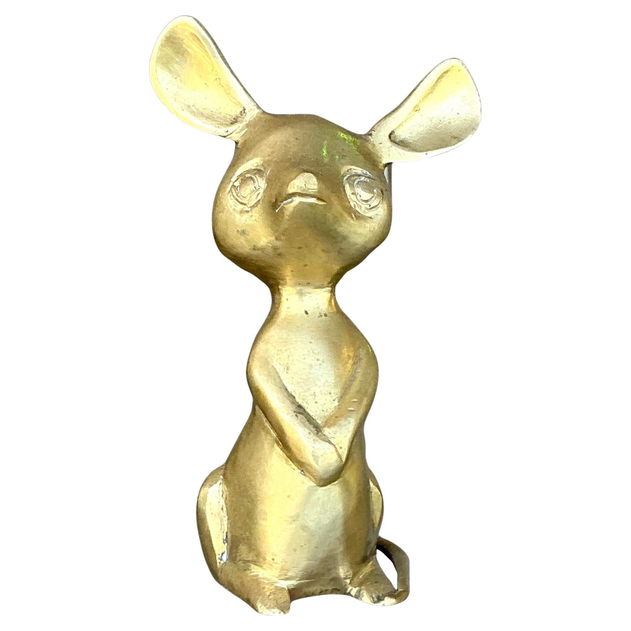 Vintage Boho Massiv-Messing-Maus