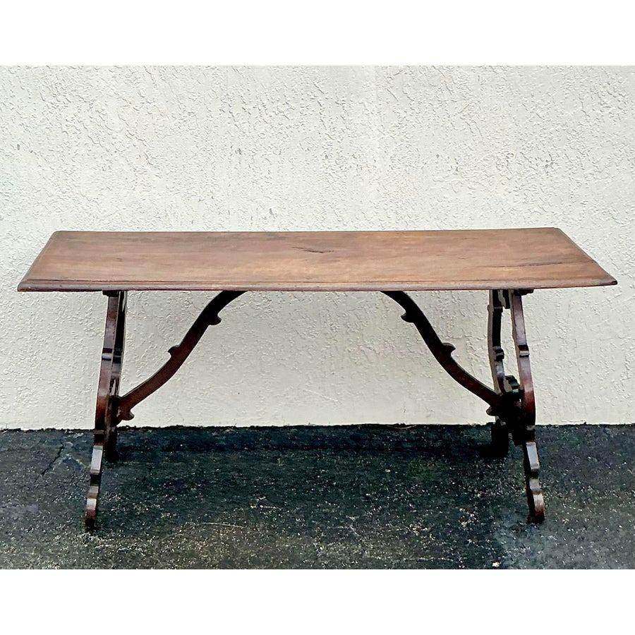 Tavolo a lira vintage Boho spagnolo del XIX secolo in vendita 6