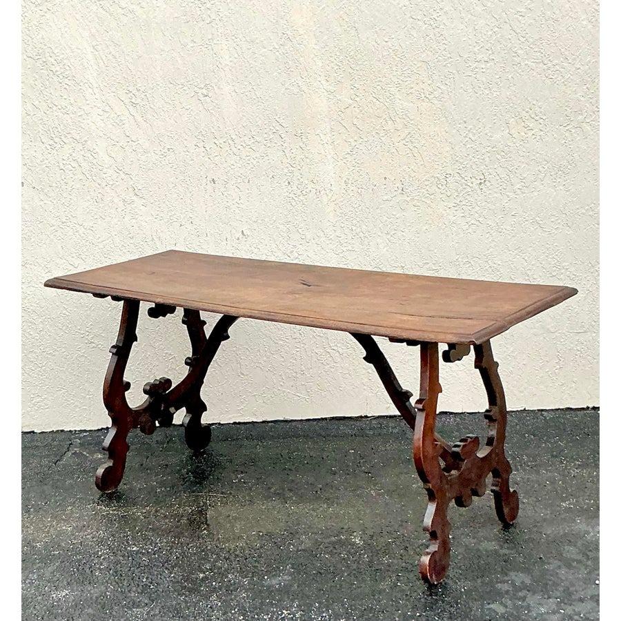 Tavolo a lira vintage Boho spagnolo del XIX secolo in vendita 7