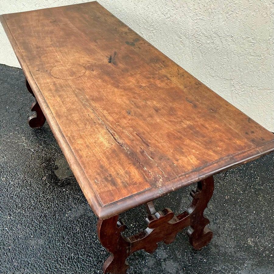 Tavolo a lira vintage Boho spagnolo del XIX secolo in vendita 3