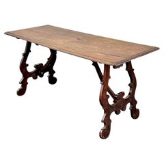 Used Boho Spanish 19th Century Lyre Table