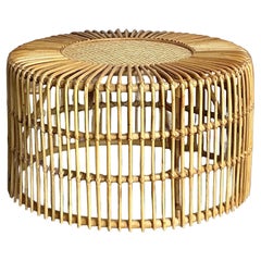 Vintage Boho Spike Rattan Coffee Table