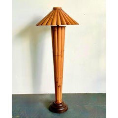 Vintage Boho Split Bamboo Floor Lamp