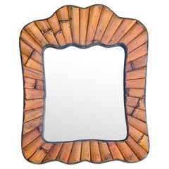 Vintage Boho Split Bamboo Mirror