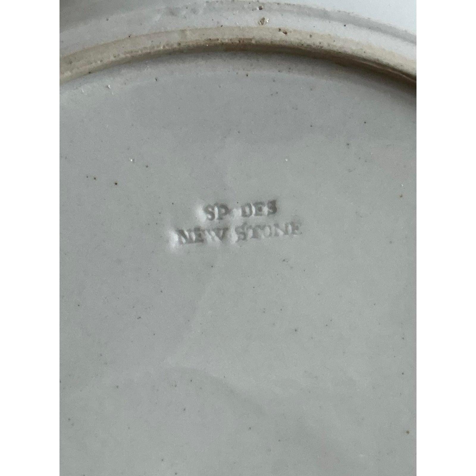 Ceramic Vintage Boho Spode “Peacock” Dinner Plates - Set of 10 For Sale