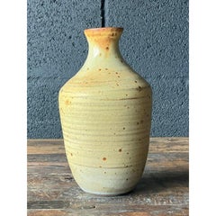 Vintage Boho Spotted Studio Pottery Vase