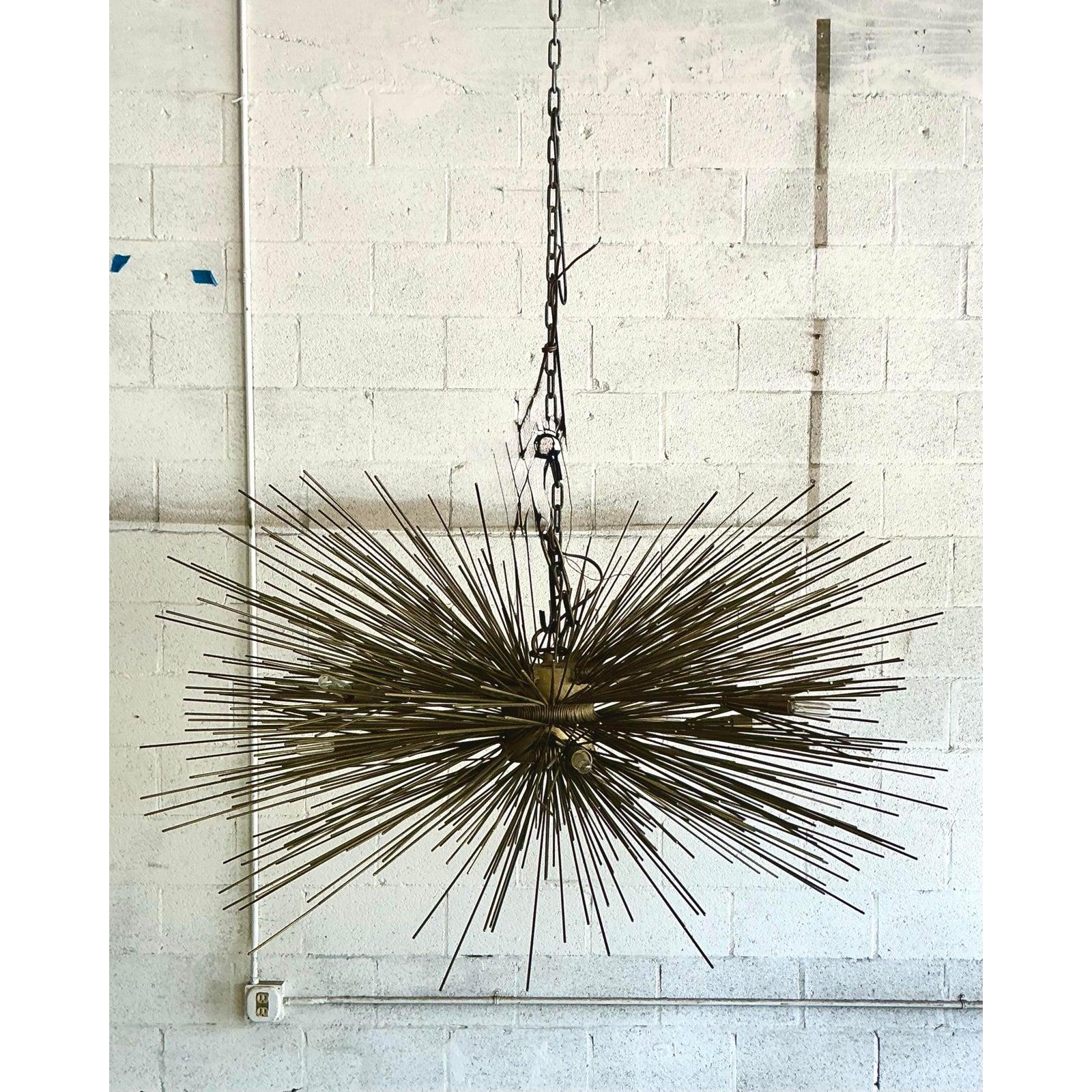 Lustre vintage Boho Sputnik Bon état - En vente à West Palm Beach, FL