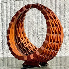 Vintage Boho Stacked Wood Log Holder