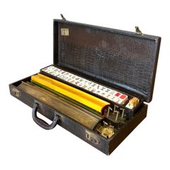 Set de Mahjong Vintage Boho estampillé Croc