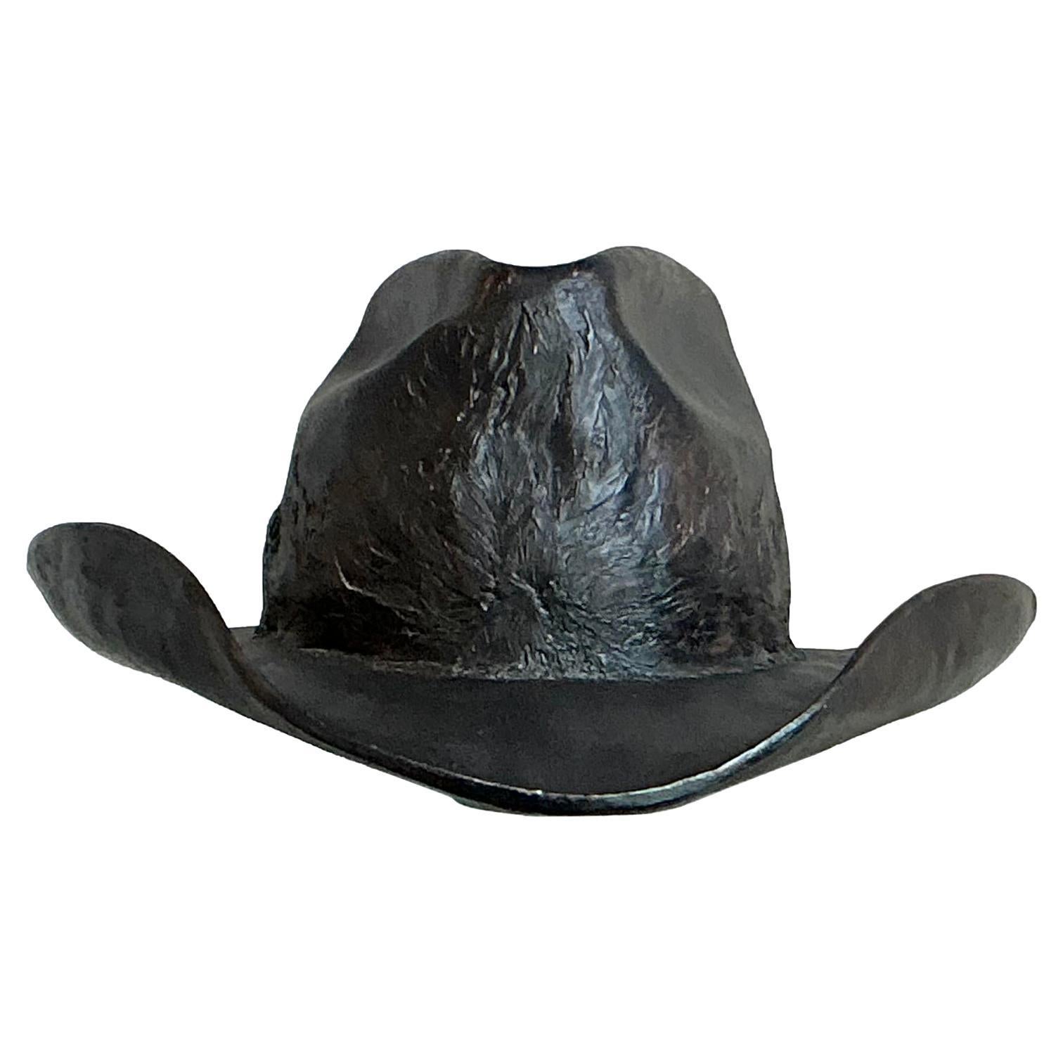 Cappello da cowboy vintage in gesso a grandezza naturale di Stetson Boho in vendita