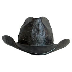 Vintage Boho Stetson Sombrero vaquero de escayola de tamaño natural