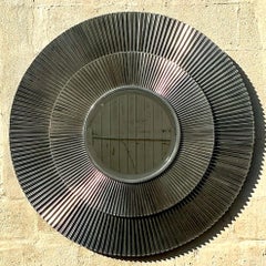 Vintage Boho Studio a Crimped Chrome Wall Mirror