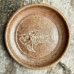 Vintage Boho Studio Pottery Fish Platter