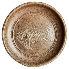 Vintage Boho Studio Pottery Fish Platter