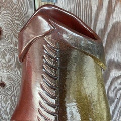 Vintage Boho Studio Pottery Floor Vase