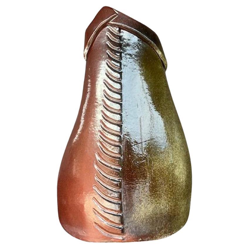 Vintage Boho Studio Pottery Floor Vase