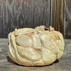 Vintage Boho Studio Pottery Leaves Bowl