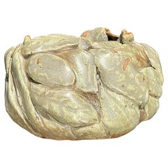 Vintage Boho Studio Pottery Leaves Bowl