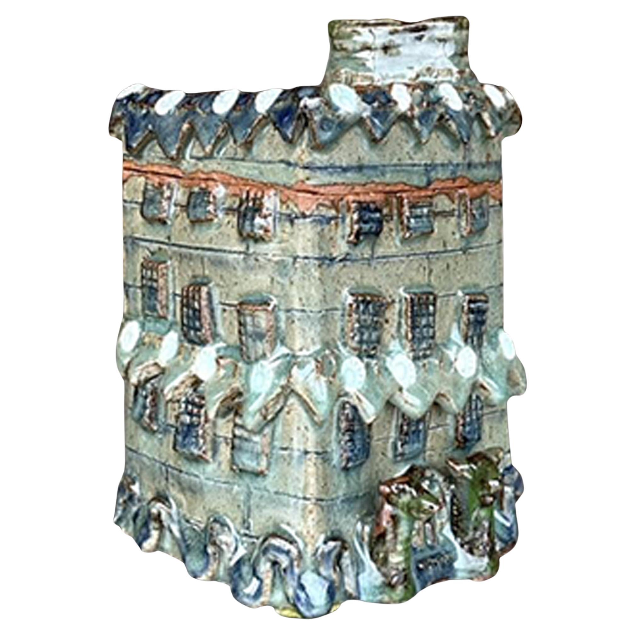 Vintage Boho Studio Pottery Lidded Jar