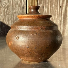 Urna con coperchio dello Studio Pottery di Boho Vintage