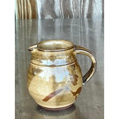 Vintage Boho Studio Pottery Pitcher