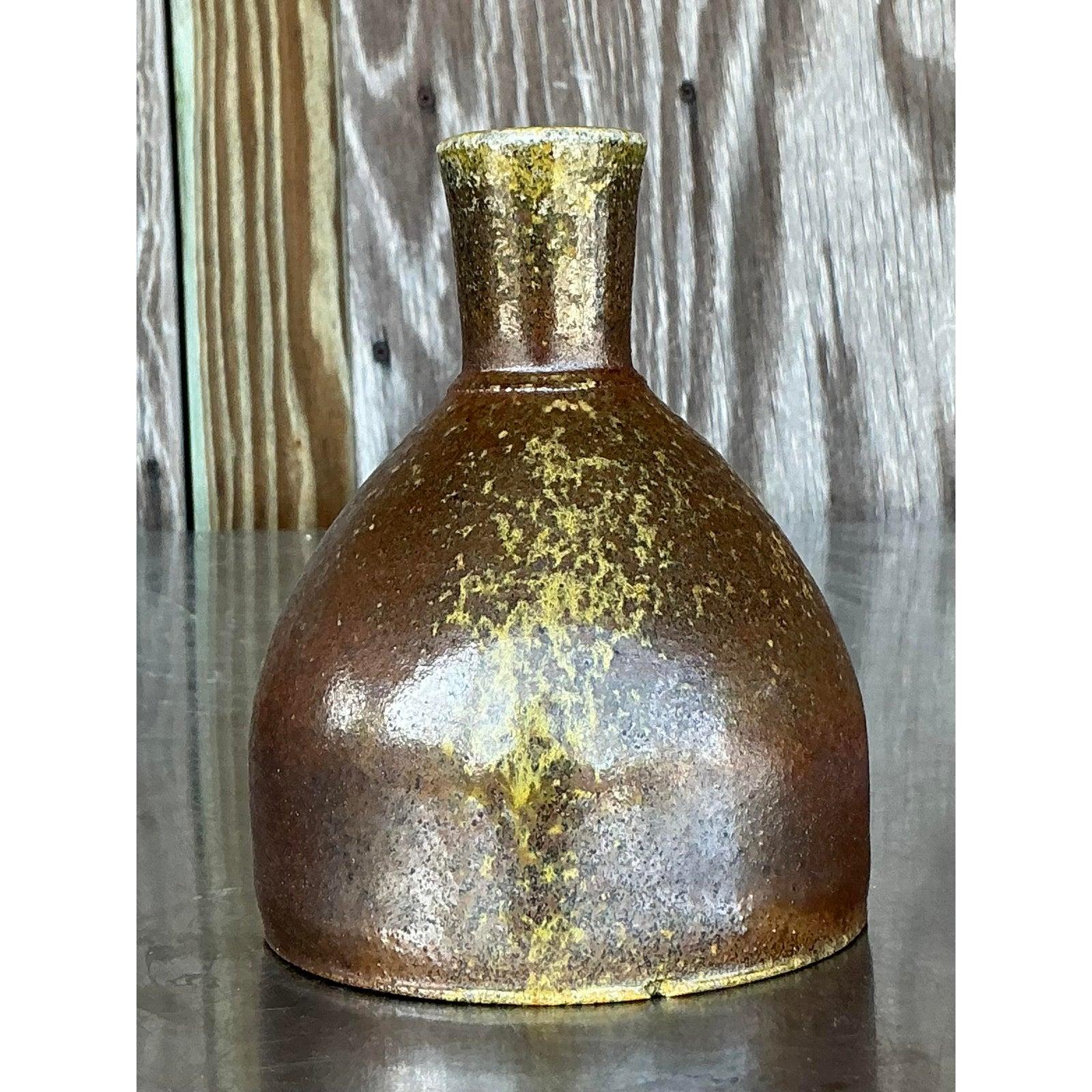 Vintage Boho Studio Pottery Pitcher Moderno de mediados de siglo en venta