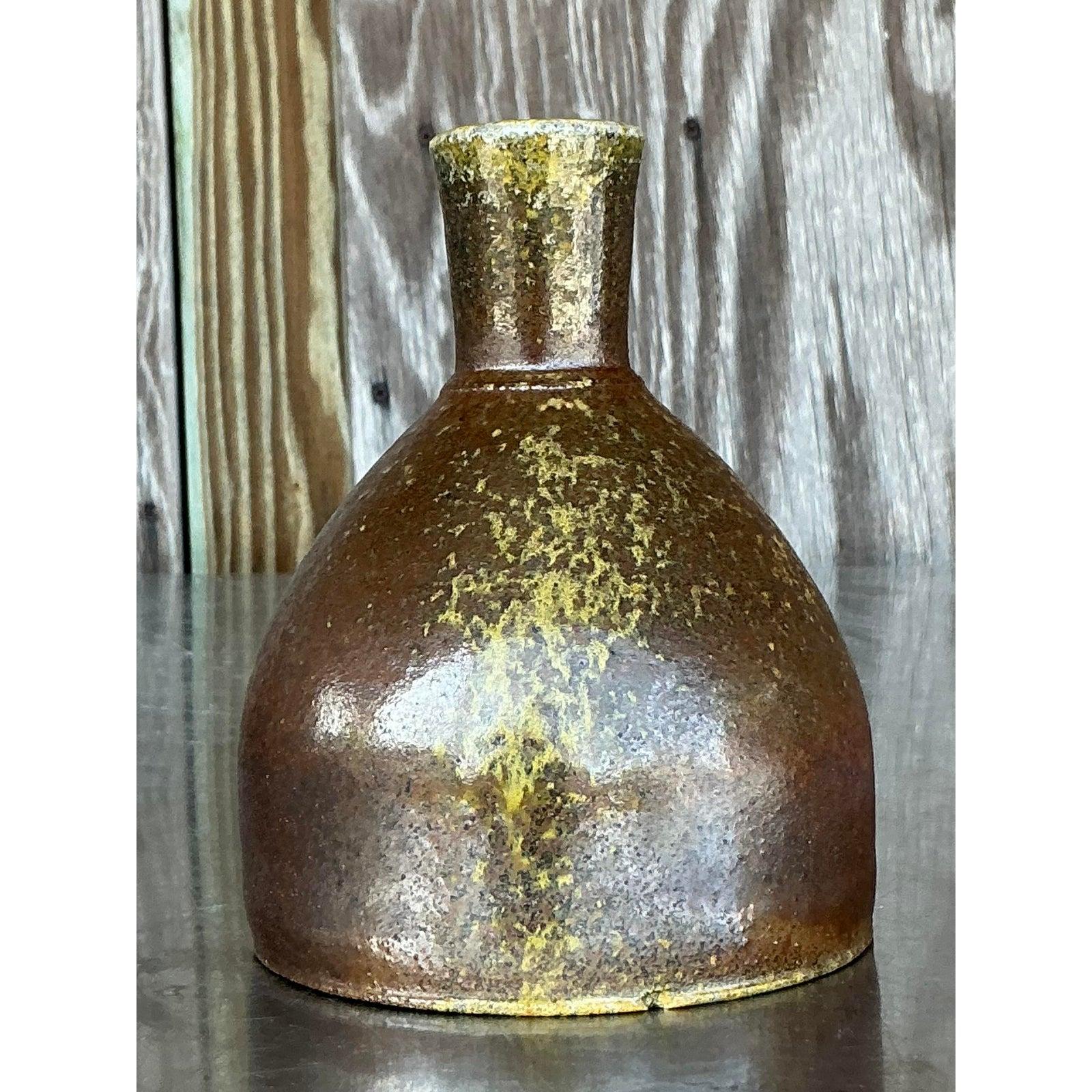 Vintage Boho Studio Pottery Pitcher Estadounidense en venta