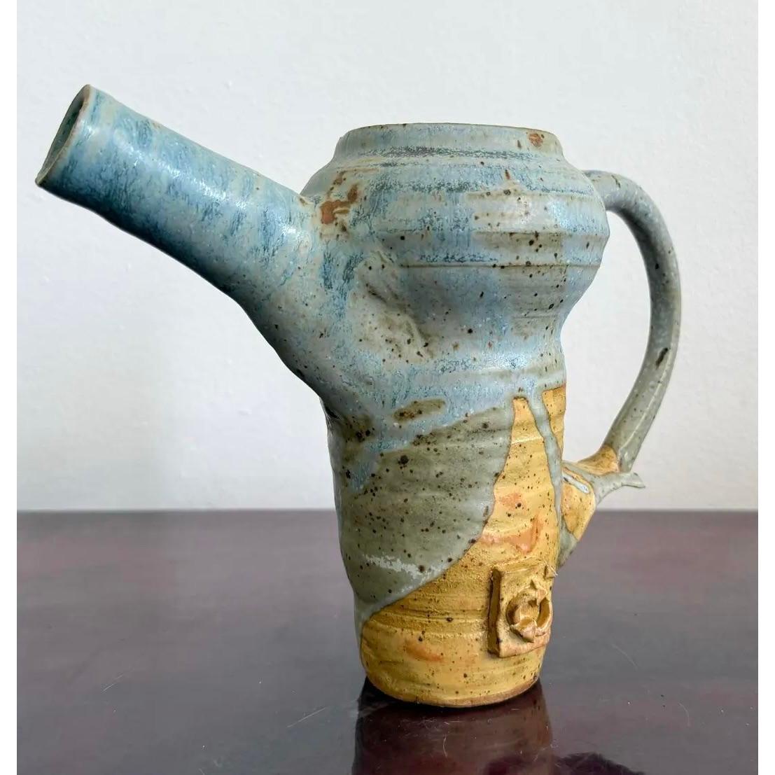 Jarra Vintage Boho Studio Pottery siglo XX en venta