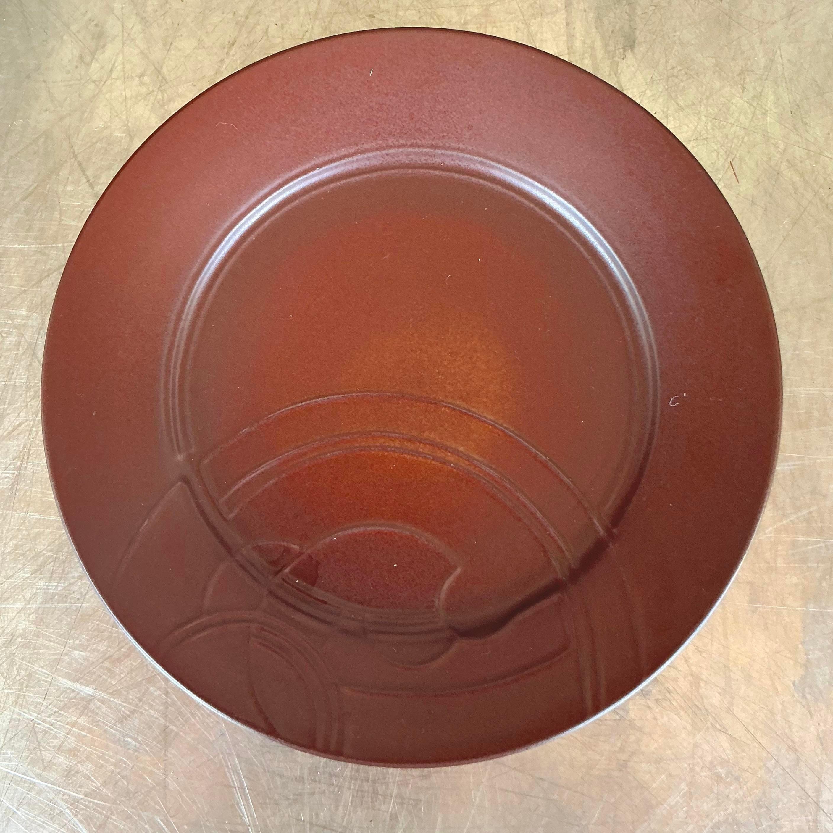 Américain Assiette Vintage Boho Studio Pottery en vente