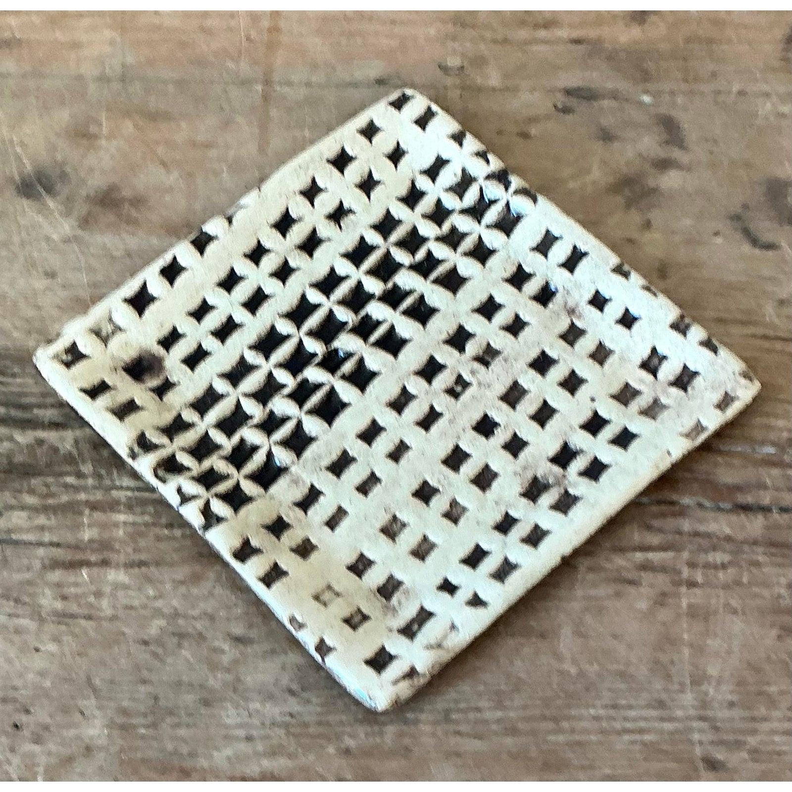 American Vintage Boho Studio Pottery Plate For Sale