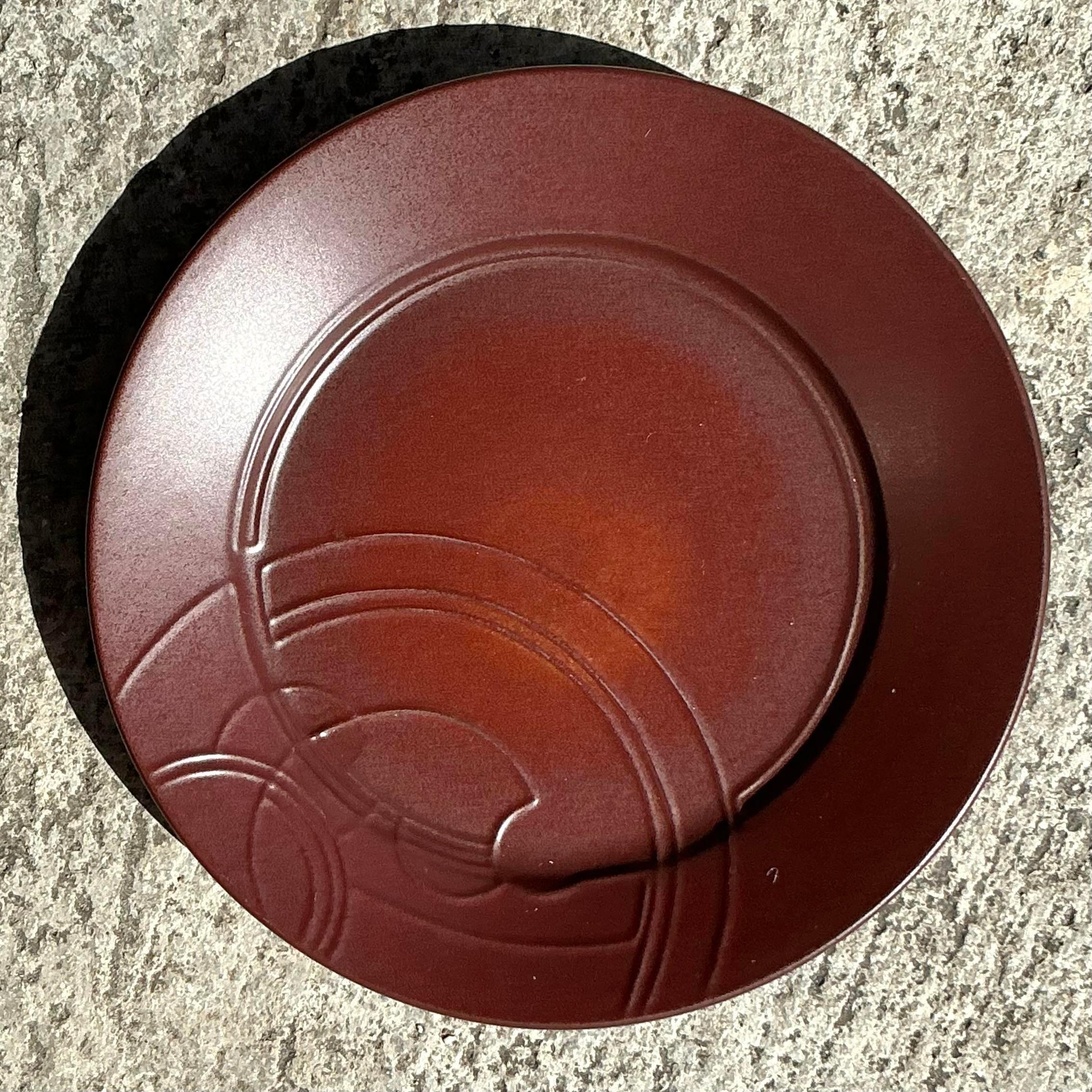 20ième siècle Assiette Vintage Boho Studio Pottery en vente