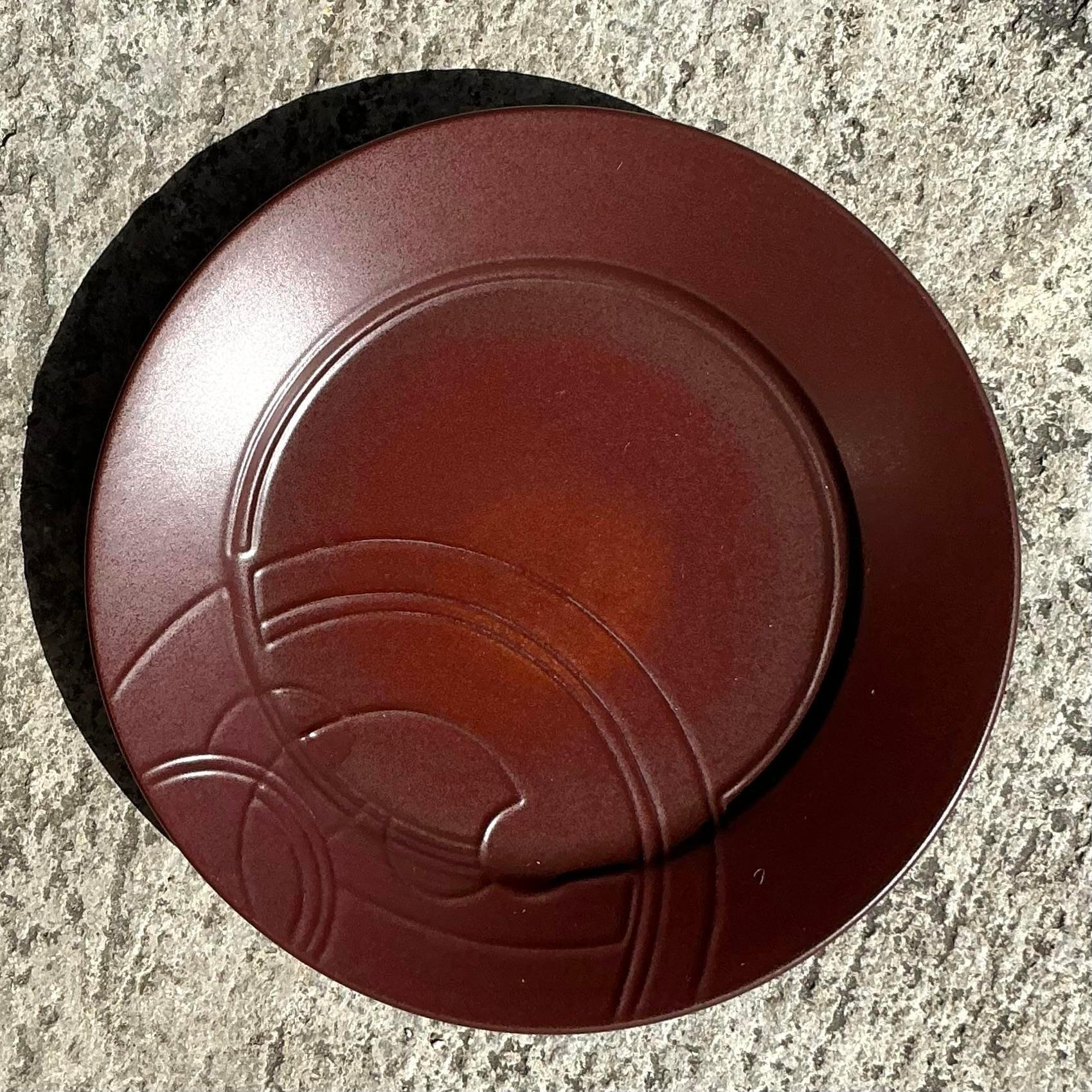 Poteries Assiette Vintage Boho Studio Pottery en vente