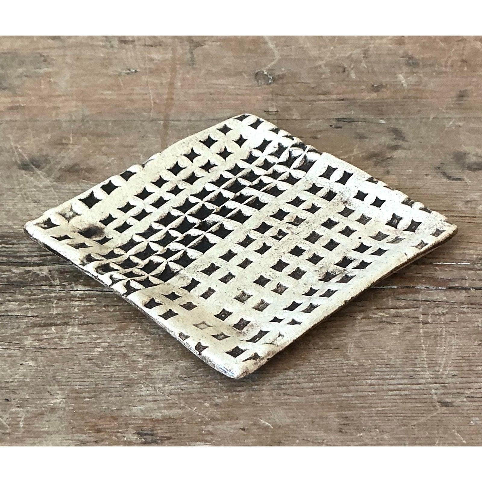 20th Century Vintage Boho Studio Pottery Plate For Sale