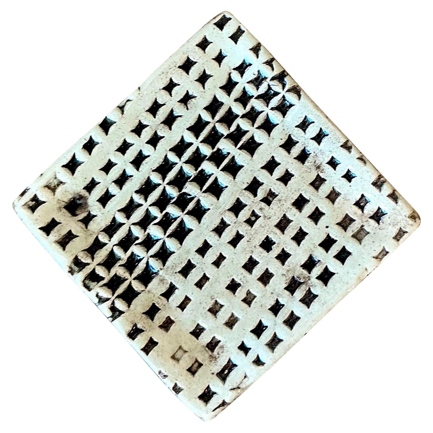Vintage Boho Studio Pottery Plate For Sale