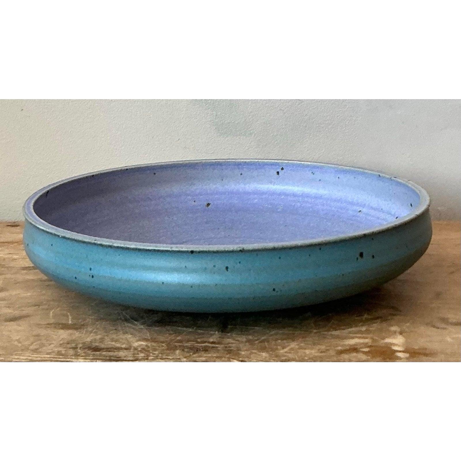 Vintage Boho Studio Pottery Servierplatte im Zustand „Gut“ im Angebot in West Palm Beach, FL
