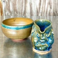 Vintage Boho Studio Pottery Set