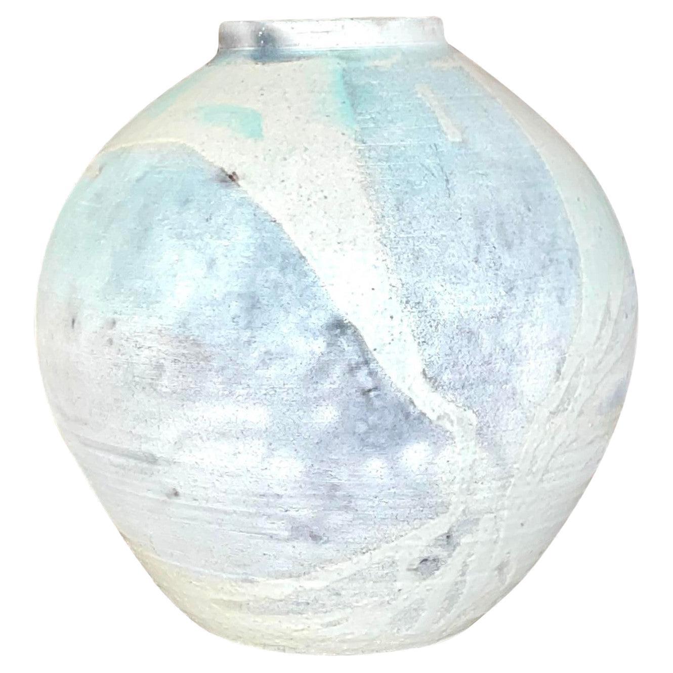 Vintage Boho Studio Pottery Sphere Vase For Sale