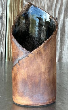 Vintage Boho Studio Pottery Vase