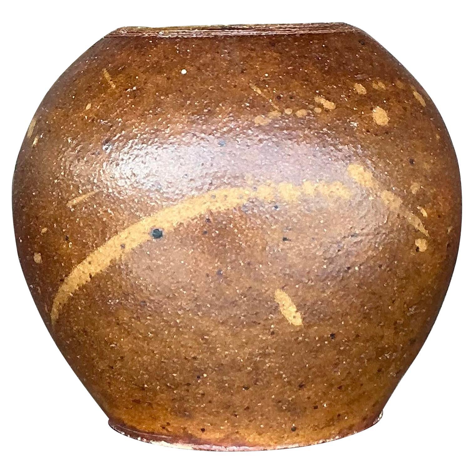 Vintage Boho Studio Pottery Vase