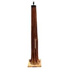 Lámpara de pie de madera estilo boho vintage Sugaro Cactus