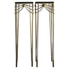 Vintage Boho Swag Medallion Pedestals - A Pair