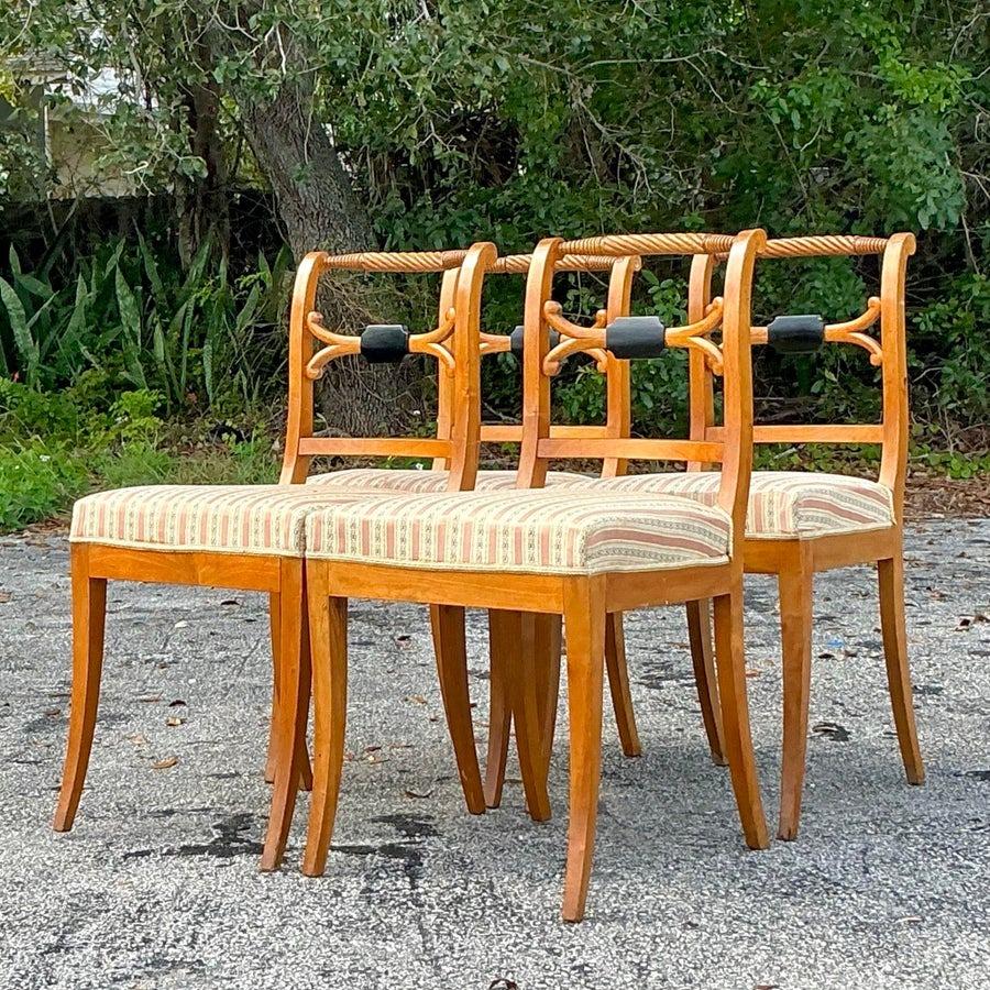 Svedese Sedie da pranzo Biedermeier svedesi d'epoca - Set di 4 sedie in vendita
