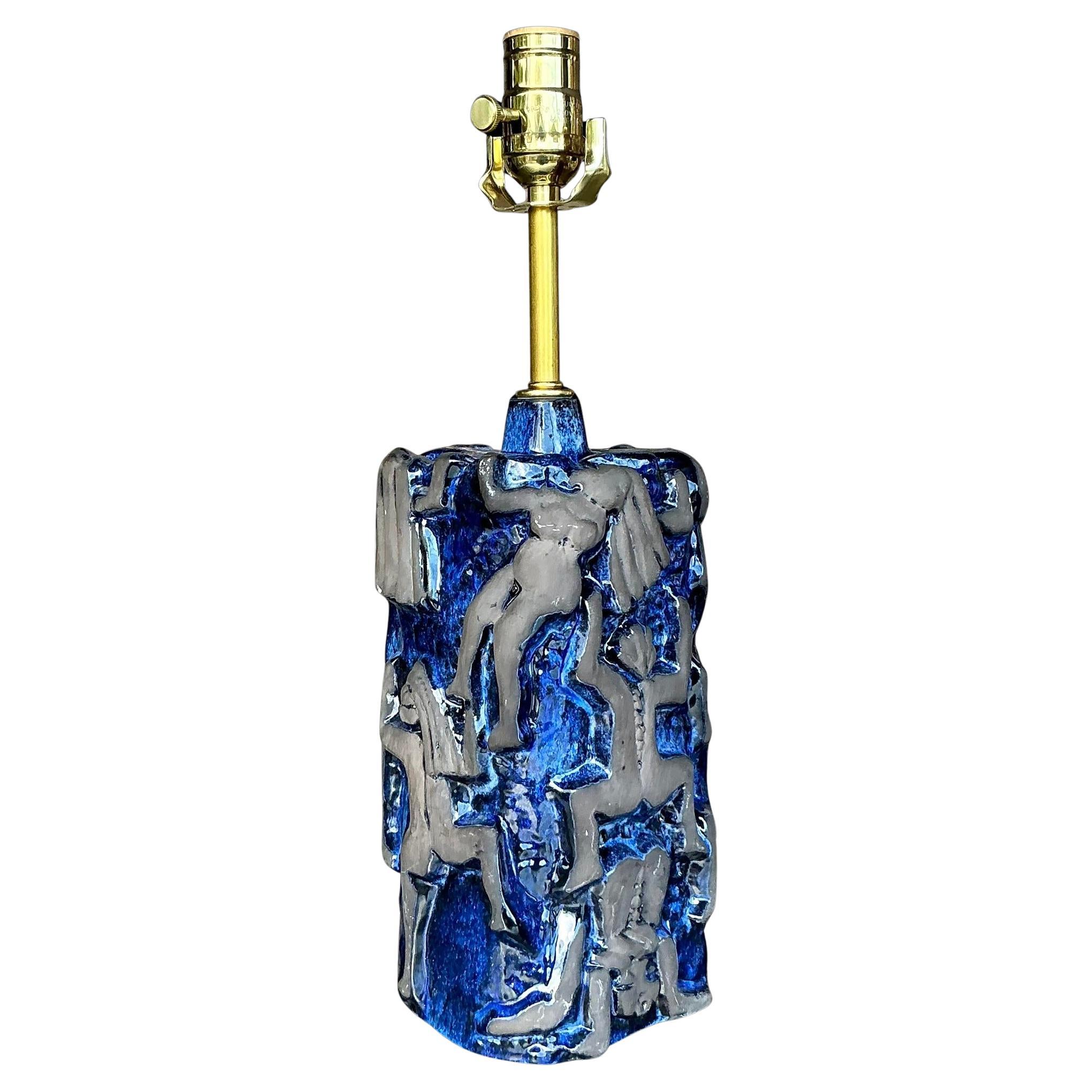 Lampe figurative suédoise vintage Boho Jie Ceramics