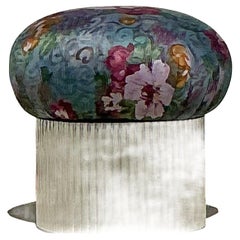 Vintage Boho Swivel Ottoman After Thayer Coggin