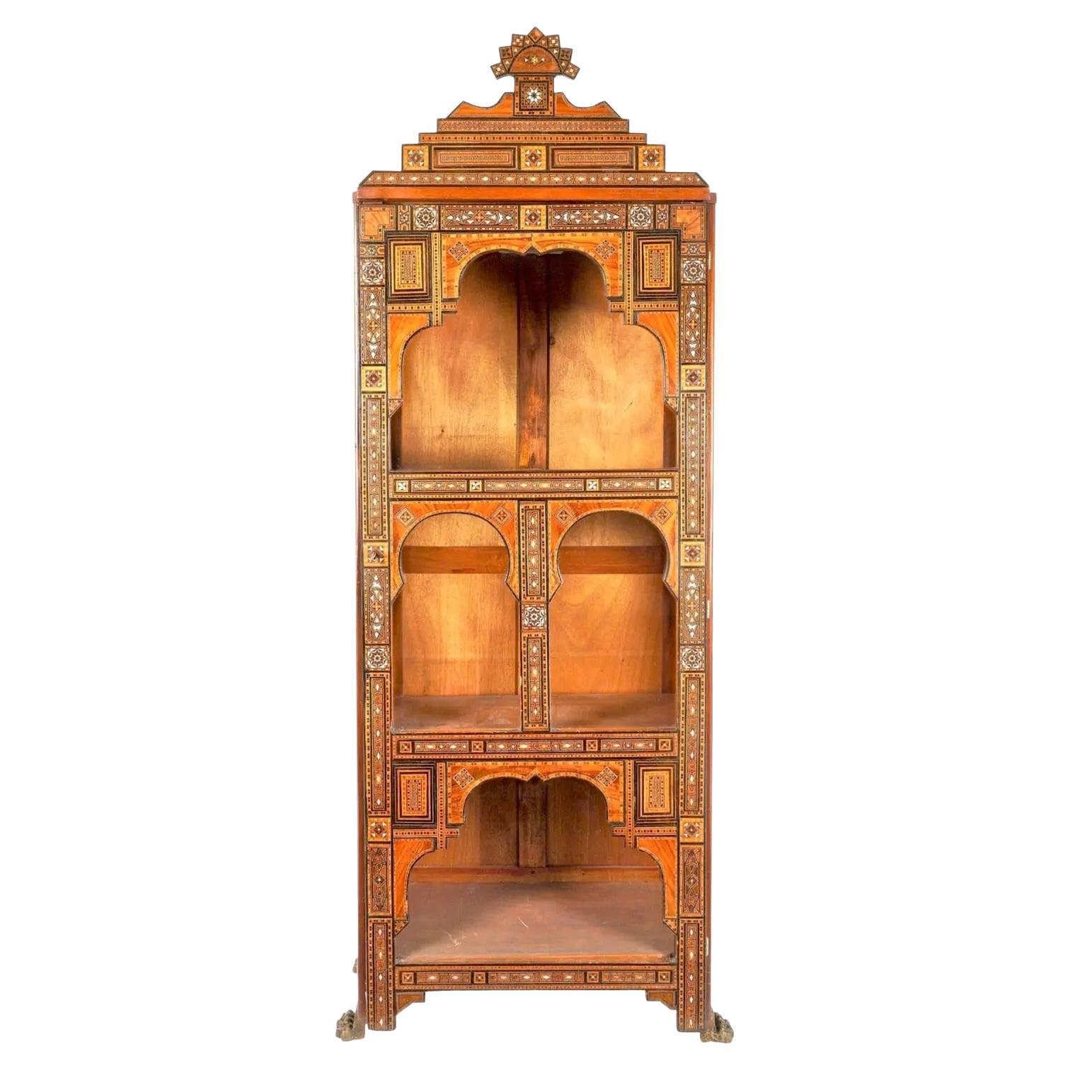 Vintage Boho Syrian Inlay Cabinet
