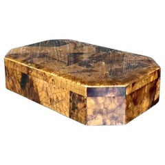 Vintage Boho Tavola for Oggetti Tessellated Horn Lidded Box