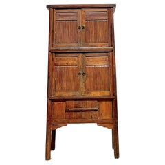Vintage Boho Teak Tall Cabinet